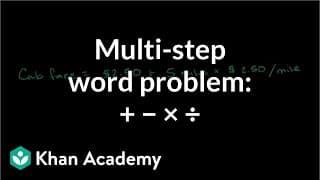 Solving Multi-Step Word Problems