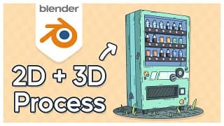 3D Vending Machine in Blender