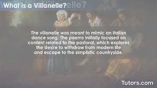 Villanelle Poems Repetition and Refrain