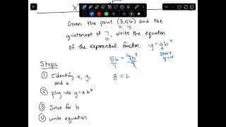 Exponential Equations from a Point and Y-Intercept