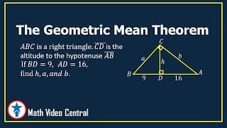Geometric Mean in Right Triangles