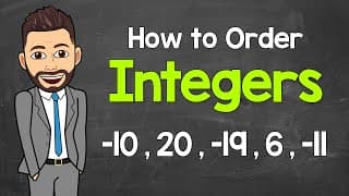 Comparing and Ordering Integers