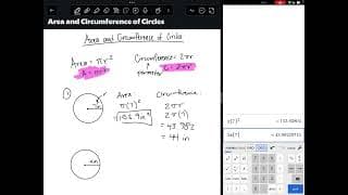 Calculating Area and Circumference of Circles