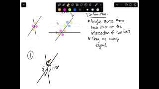 Solving for Vertical Angles