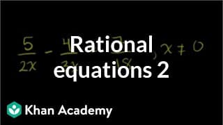 Solving Equations with Fractions