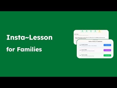 How Insta~Lesson Supports Families
