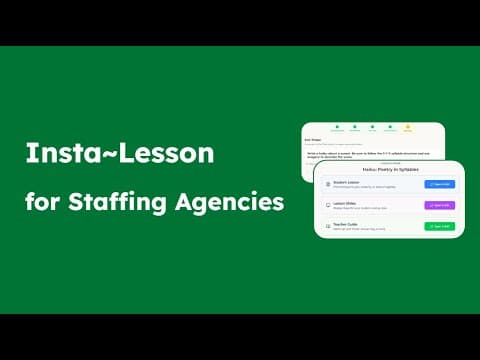 How Insta~Lesson Supports Substitutes