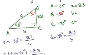 Solving Right Triangles with Trig Ratios