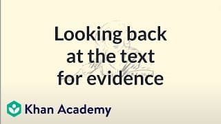 Supporting Analysis with Text Evidence