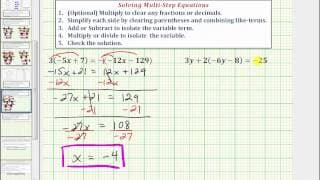 Solving Multi-Step Equations